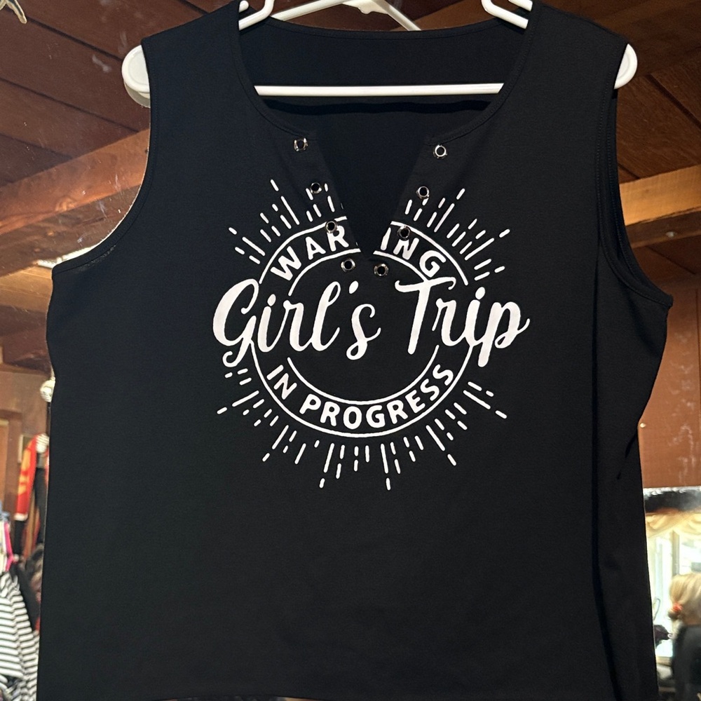 Black Sleeveless Top - Girl's Trip Design